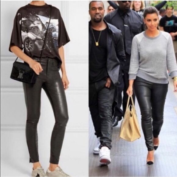 $989 J BRAND LAMB LEATHER pants - Picture 1 of 16
